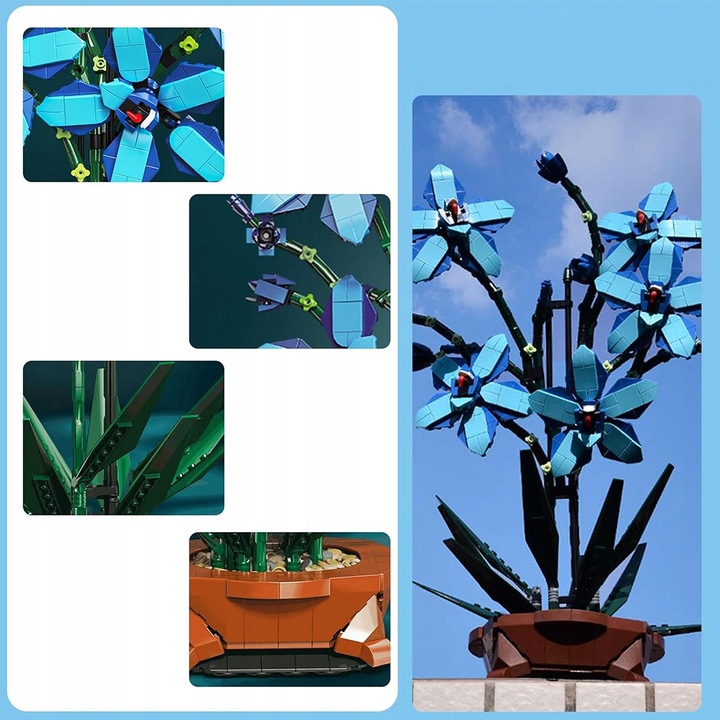 KLOCKI KONSTRUKCYJNE ORCHIDEA BUKIET KWIATÓW DO UŁOŻENIA 1097 ELEMENTÓW