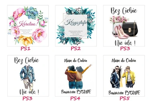 Pudełko eko zaproszenie dla świadka świadkowej nadruk uv wzory ślub wesele