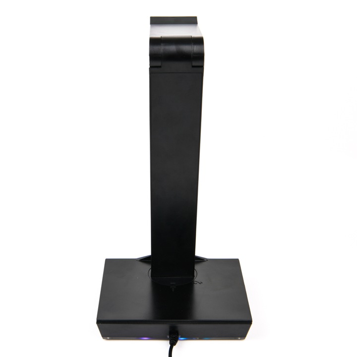 STOJAK UCHWYT NA SŁUCHAWKI LED RGB PODŚWIETLENIE HUB + 4x USB