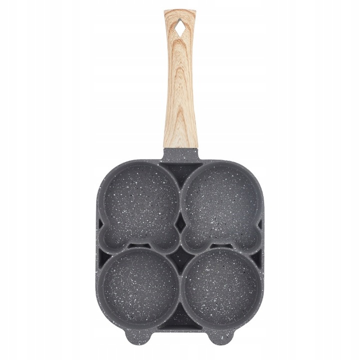 Patelnia do jajek i placków Rossner 4 OTWORY 18 cm granitowa