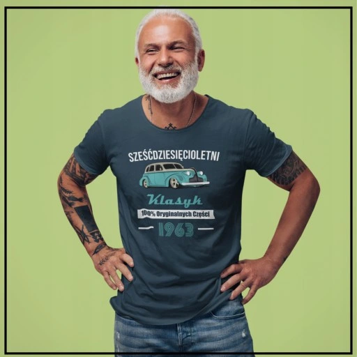 PREZENT NA 30 40 50 60 70 URODZINY DLA TATY FACETA MĘSKA KOSZULKA KLASYK