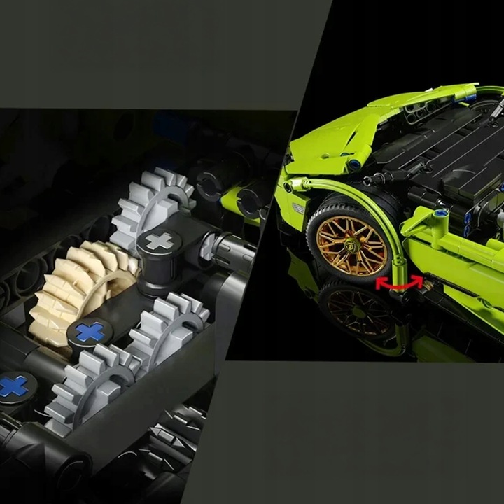 KLOCKI LAMBORGHINI TECHNICZNE AUTO SPORTOWE WYŚCIGOWE XTECH 1254 ELEMENTY