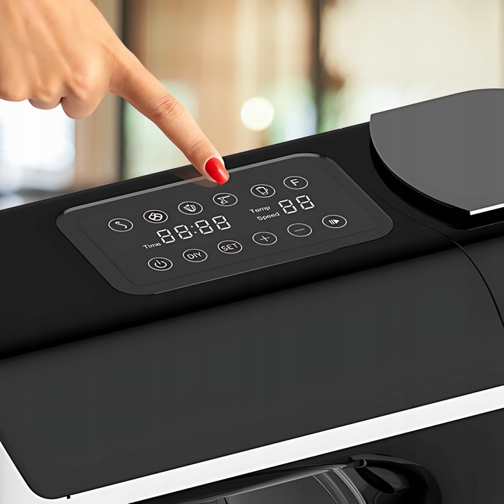 Robot planetarny kuchenny mocny czarny podgrzewana misa 5.5L waga timer