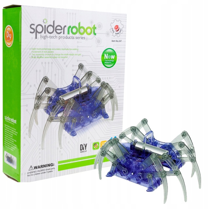 TG60705 ROBOT SOLARNY PAJĄK MODEL DO SKŁADANIA EDUKACYJNY POJAZDY SOLARNE R