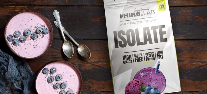 Izolat Białka BIAŁKO 700 g WPI ISO Whey Protein Isolate Jagoda HIRO