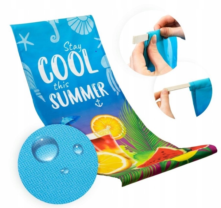 Płachta na leżak do ogrodu WZORY nadruk FULLPRINT PŁACHTA NA LEŻAK PLAŻOWY