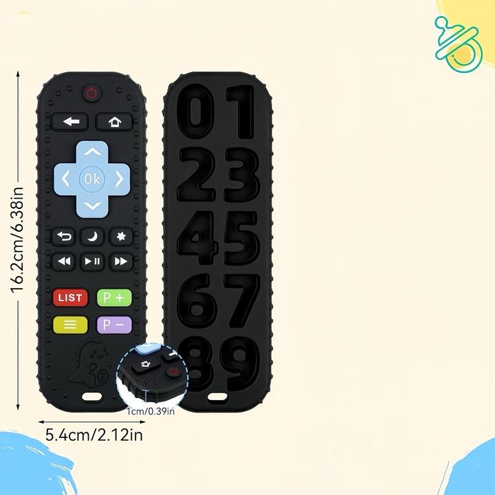 ZĄBKOWANIE ZABAWKI DO ŻUCIA GRYZAK DLA NIEMOWLĄT PILOT czerń KOLOR