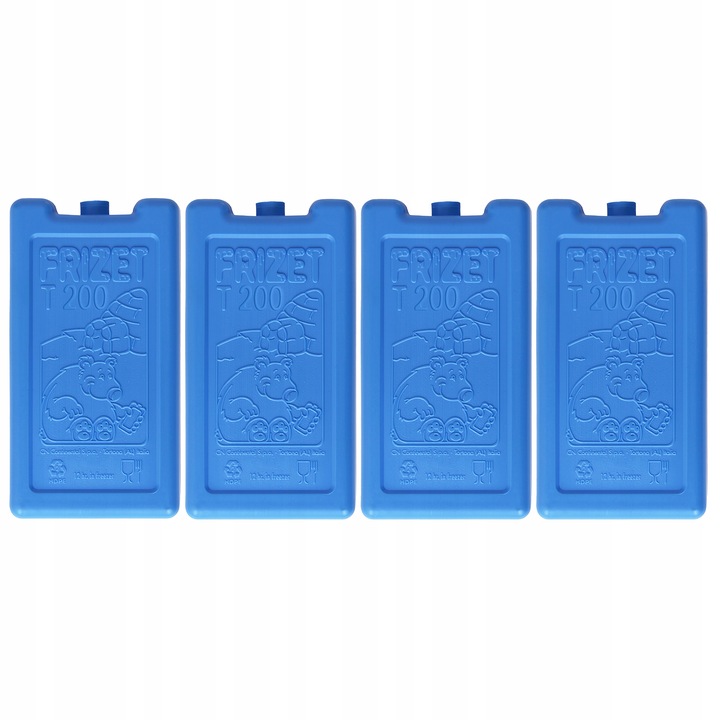 Wkłady chłodzące mrożące do lodówki kempingowej torby termicznej 4x 200ml
