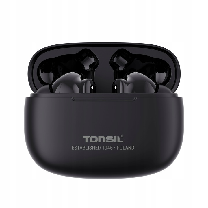 Słuchawki Bezprzewodowe TONSIL T50 BT CZARNE Bluetooth Dokanałowe IPX5 V5.3