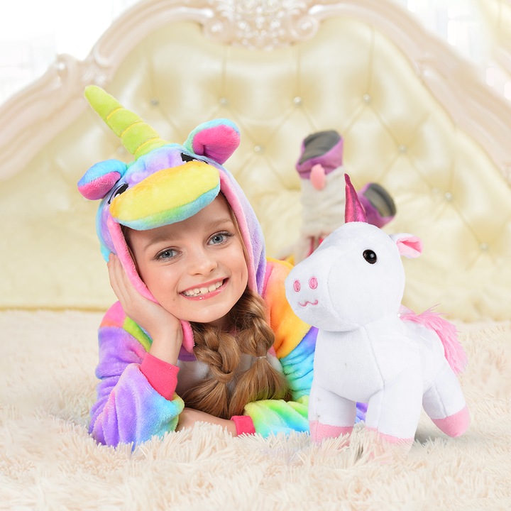 JEDNOROŻEC PLUSZOWY MIEKKI MIĘCIUTKI KONIK PRZYTULANKA PLUSZAK W TOREBCE