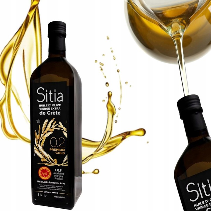Oliwa z Oliwek Extra Virgin 1L Premium Sitia 0,2% Data Ważności 05/2027
