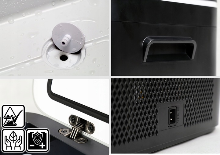 30L lodówka zamrażarka -20°C 12V/24V|230V bluetooth samochodowa sprężarkowa