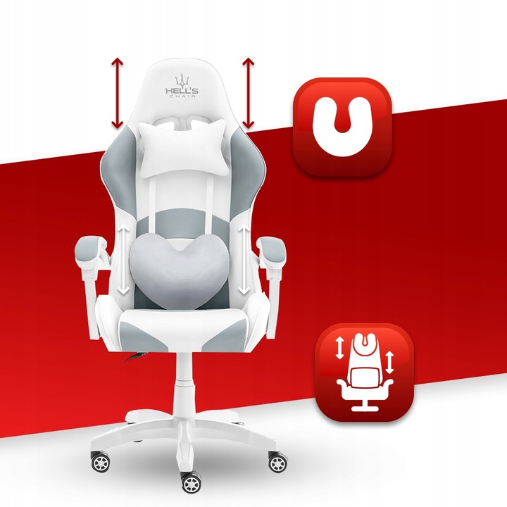 FOTEL GAMINGOWY DLA GRACZA BIUROWY HELL'S