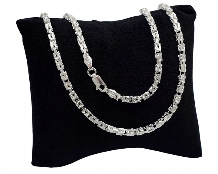 Łańcuszek Srebrny Splot Królewski 3,00 mm Pełny Diamentowany Grawer Gratis