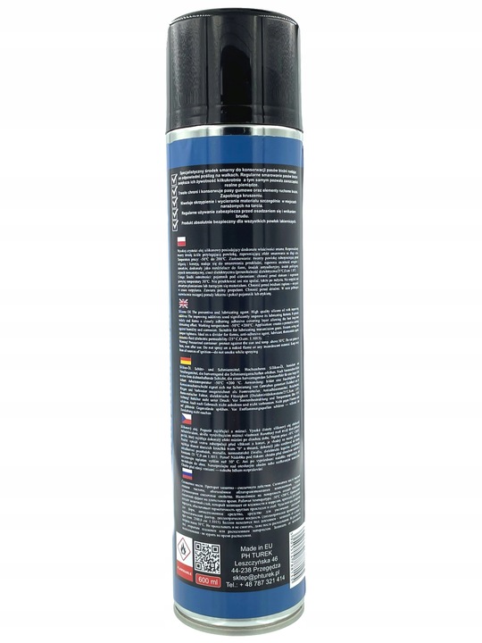 Smar silikonowy do konserwacji pasów bieżni olej profesjonalny spray 600 ml