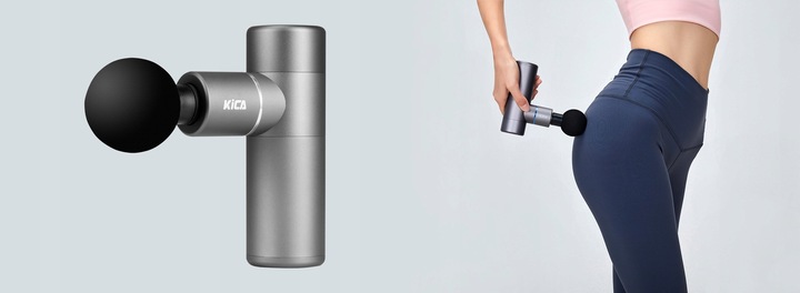 Aluminiowy pistolet do masażu Kica 4 głowice cellulit zakwasy
