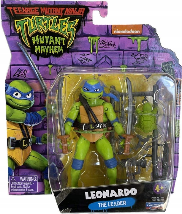 WOJOWNICZE ŻÓŁWIE NINJA Figurka LEONARDO 83281 11cm TMNT 043P812