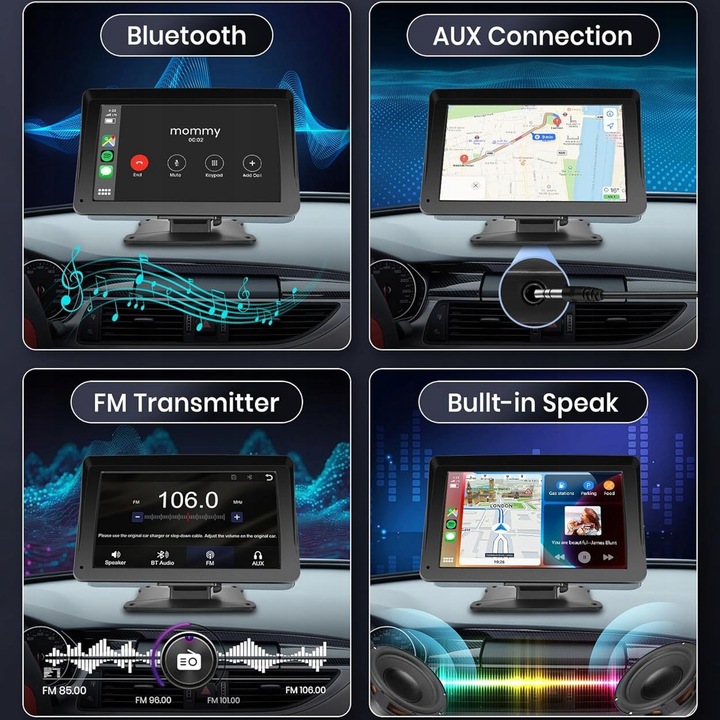 Radio stacja multimedialna do samochodu AUX Apple Carplay Android Auto 7"