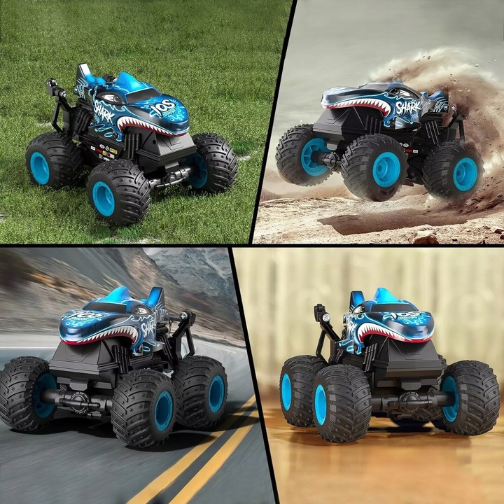 ZDALNIE STEROWANE AUTO REKIN MONSTER TRUCK RC Z MUZYKĄ LED 2.4GHZ OBRÓT 360