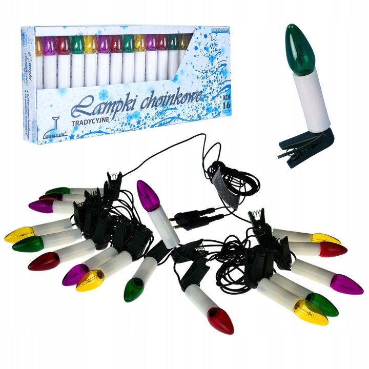 Światełka choinkowe Lampki tradycyjne PRL Świeczki żabki na choinkę Retro 3