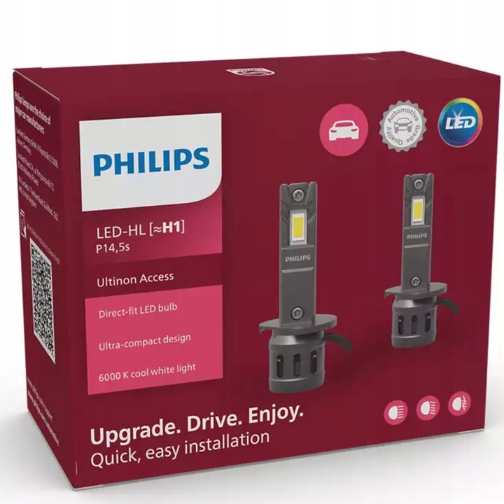 ŻARÓWKA LED H1 ACCESS PHILIPS 11258U2500CX 2SZT NEW GEN