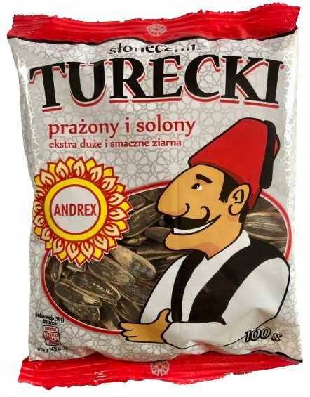 Słonecznik Turecki prażony solony ANDREX 20x 100g