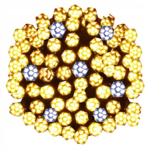 SOPLE 120LED GIRLANDA GRUBY ZIELONY KABEL FLASH Białe ciepłe + błysk zimny