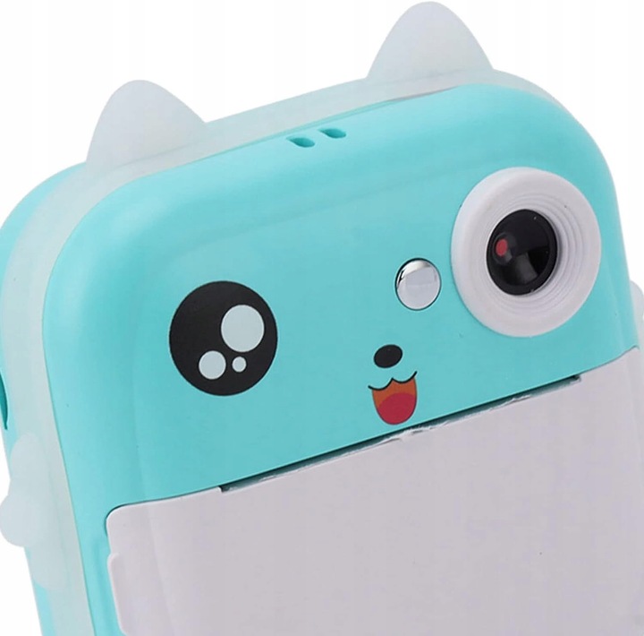 DRUKUŚ 2.0 Z APARATEM MINI DRUKARKA NIEBIESKI + 10 ROLEK SAMOPRZYLEPNYCH