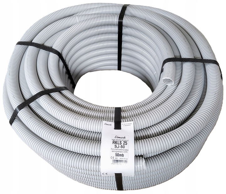 Peszel Rura karbowana Elmark 320N RKLS 25/20 szary 25mm 50 m JAKOŚĆ