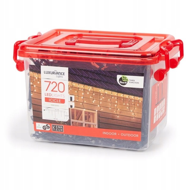 Lampki Świąteczne Zewnętrzne SOPLE Na Zewnątrz 14 m 720 LAMPEK SOLIDNE