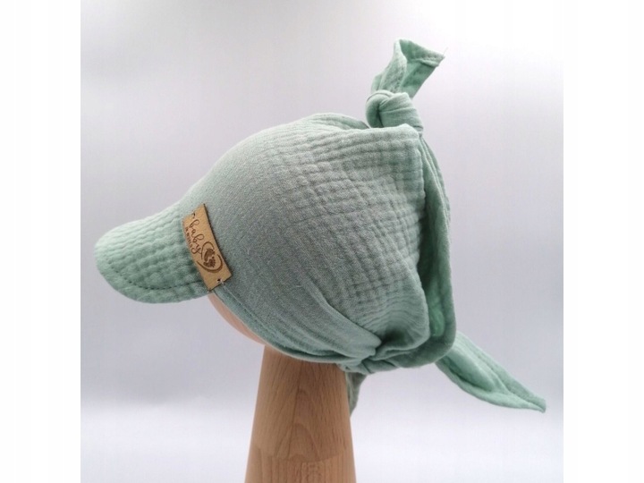 CHUSTA Z DASZKIEM CZAPECZKA MUŚLINOWA ODDYCHAJĄCA