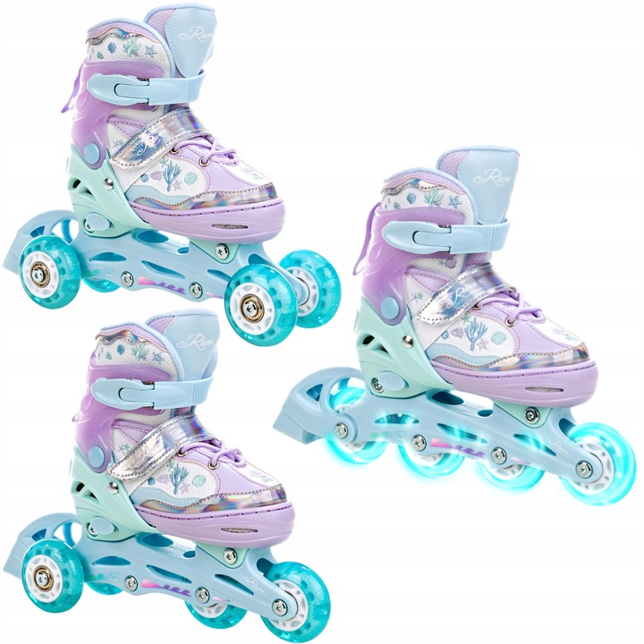 Rolki Wrotki 3w1 Regulowane RAVEN Isla 30-33 Kółka LED