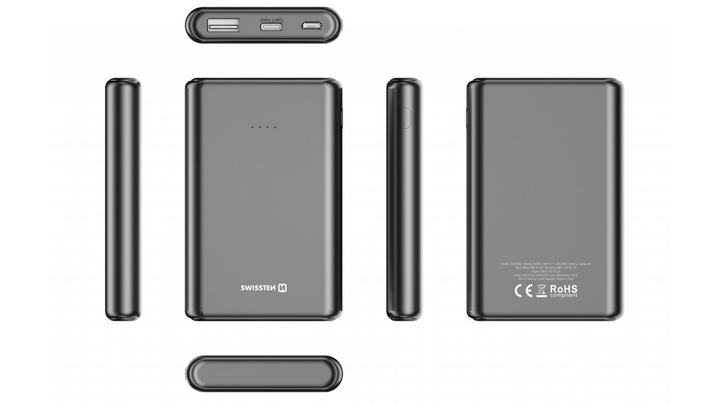 Powerbank SWISSTEN 5000 mAh micro USB USB-C USB-A + kabel USB-C/USB-C 10 W