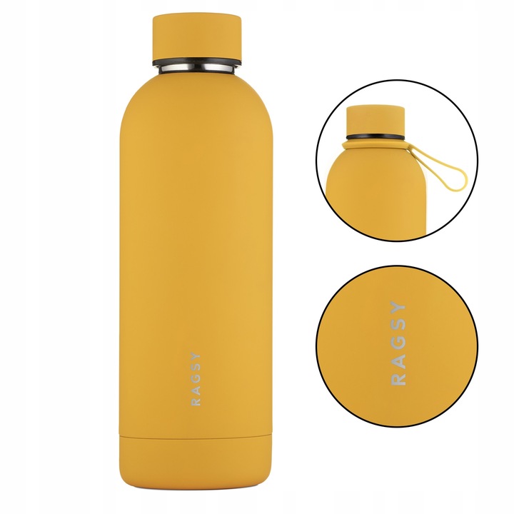 Butelka Termiczna Mojo 500 ml BPA FREE 12/24H - Bahama/Żółta