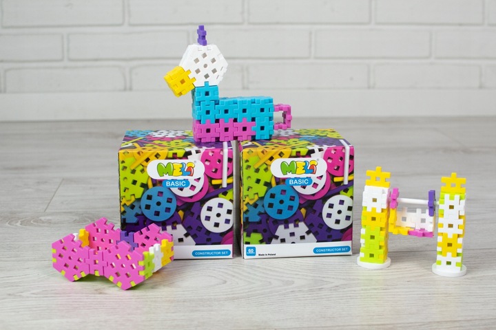 KLOCKI KONSTRUKCYJNE MELI BASIC CONSTRUCTOR PINK SET ZESTAW UZUPEŁNIAJĄCY