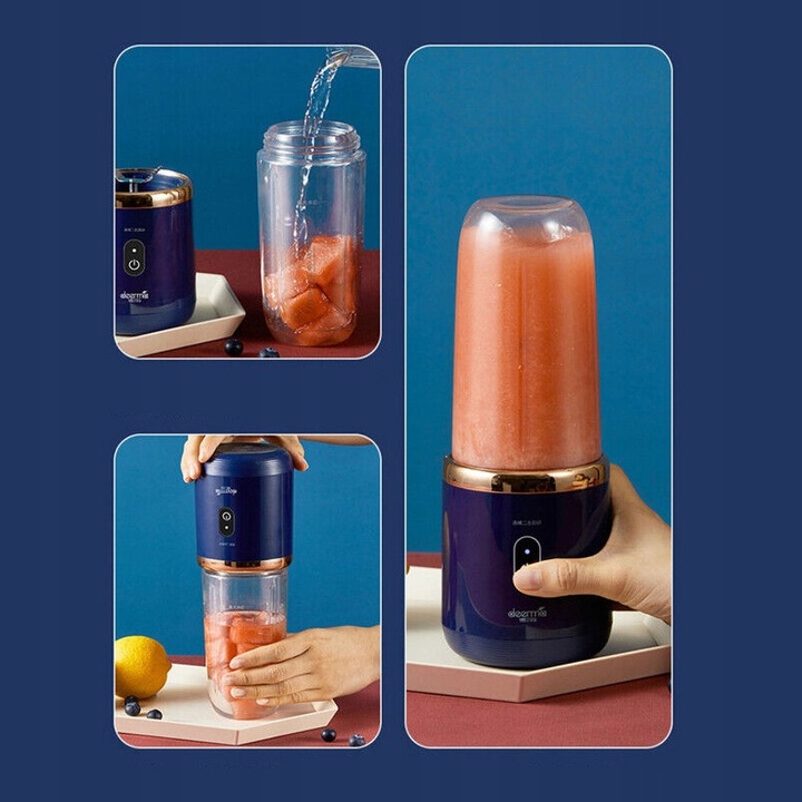 MINI BLENDER DO SMOOTHIE FRESH JUICE O POJEMNOŚCI 400ML, ŁADOWANY PRZEZ USB