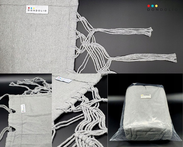 Hamak Brazylijski Dwuosobowy XXL 220kg BOHO makrama Wytrzymały DONDOLIO