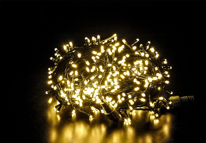 LAMPKI CHOINKOWE LED 1000 ZEWNĘTRZNE GRUBE 68m - ŚWIATŁO STAŁE