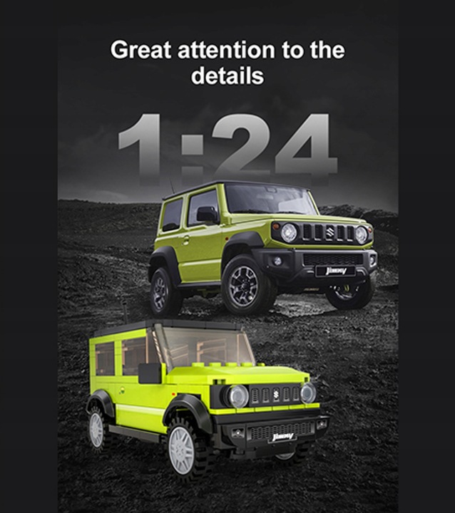 CADA KLOCKI KONSTRUKCYJNE AUTO MODEL SUZUKI JIMNY 1:24 SAMOCHÓD 192 EL.