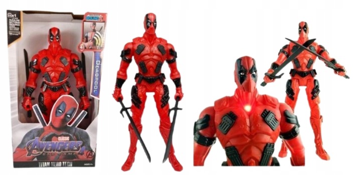 DEADPOOL Avengers figurka z dźwiękiem ruchome elementy wielkość 30 cm Duży