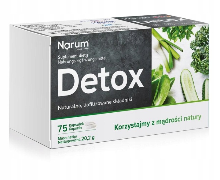 Narum Detox | Probiotyk Narine | Pełna kuracja | 75 kapsułek