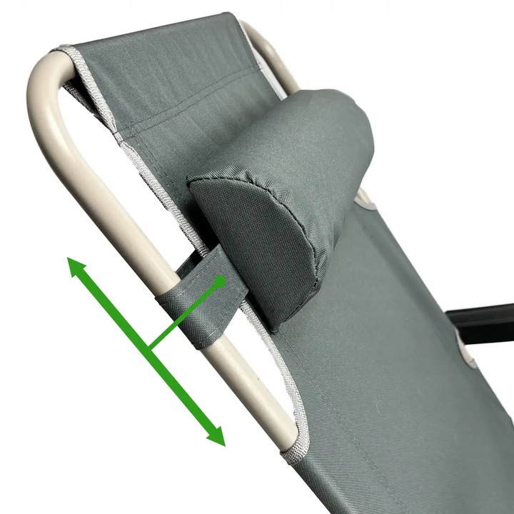 LEŻAK OGRODOWY szary regulowany LEŻAK TARASOWY na balkon ogród