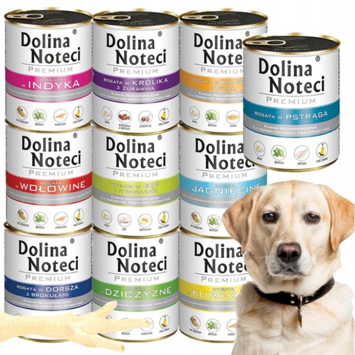 DOLINA NOTECI PREMIUM PAKO MIX SMAKÓW KARMA MOKRA PSA PSÓW 800g x 10 SZTUK