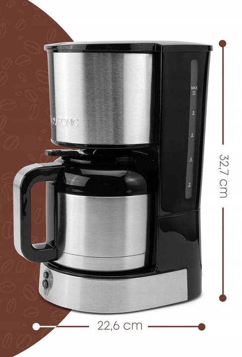 EKSPRES DO KAWY PRZELEWOWY 2w1 KAWIARKA Z TERMOSEM TERMOS 1,2L 800W