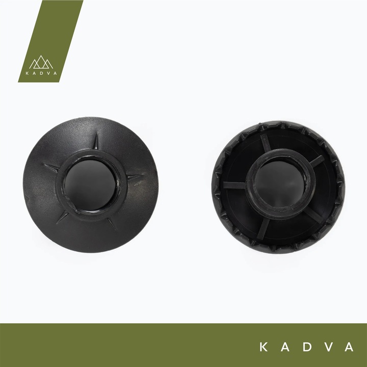 Kije nordic walking KADVA Raylan szary 125 cm Lekkie Karbon Włókno szklane