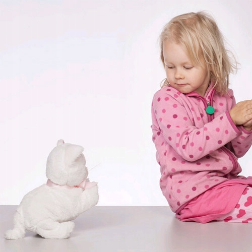 Interaktywny kotek reaguje na dźwięk i dotyk 6 funkcji miauczy siada śpiewa