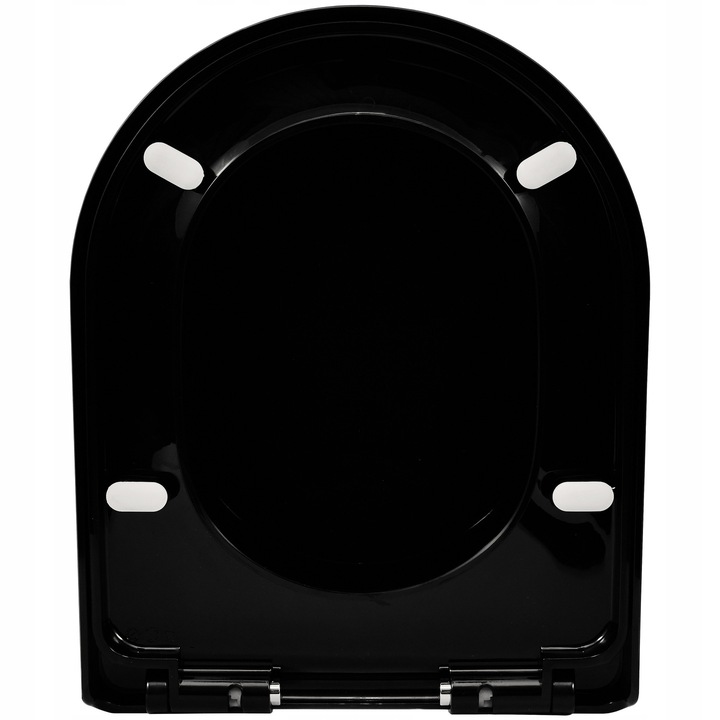 DESKA SEDESOWA WC TOALETOWA WOLNOOPADAJĄCA DO CERSANIT KOŁO ROCA CZARNA