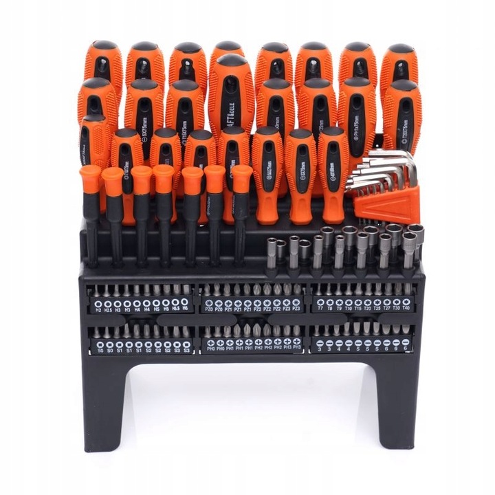 ZESTAW ŚRUBOKRĘTÓW I BITÓW STOJAK 122 ELEMENTÓW KD10958