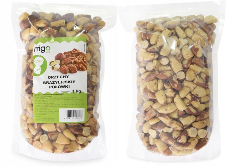 Orzechy BRAZYLIJSKIE POŁÓWKI 1kg , - MIGOgroup
