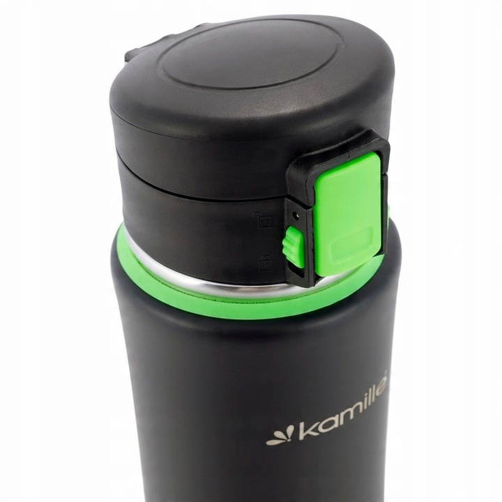 KUBEK TERMICZNY TERMOS STALOWY 100% SCZELNY pojemny bidon KAMILLE 500 ml